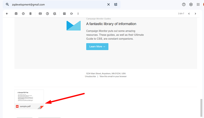 email with attachment