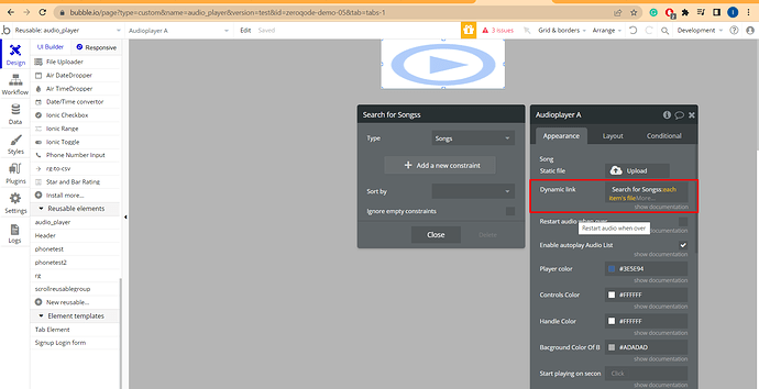 Data Source of the AudioPlayer