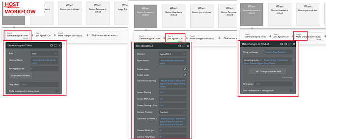 host workflow