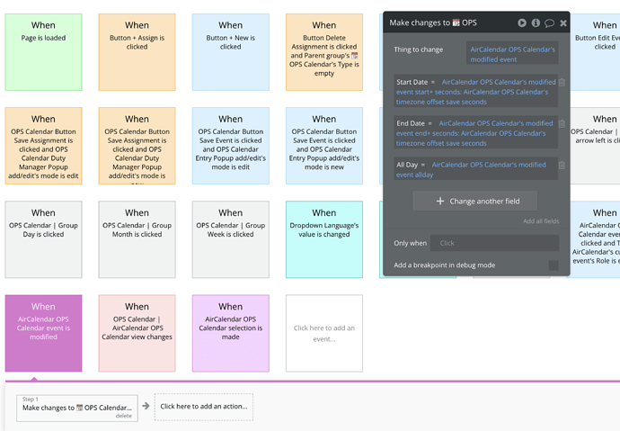 Modified Event Workflow