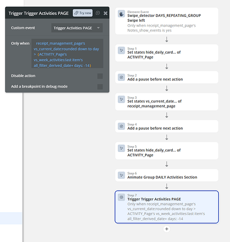 left workflow step 7