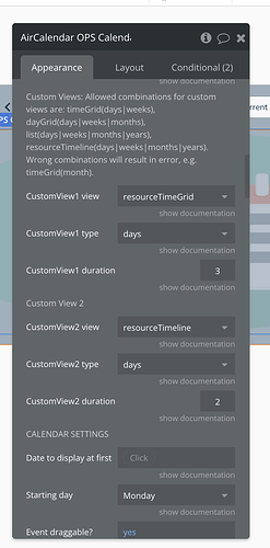 Air Calendar Settings 3