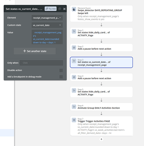 left workflow step 3