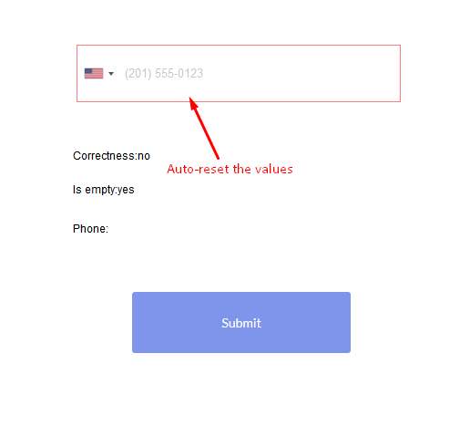completely delete the value auto resets the states